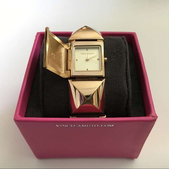 Gold Pyramid Covered Bracelet Watch - Picture 5 of 6